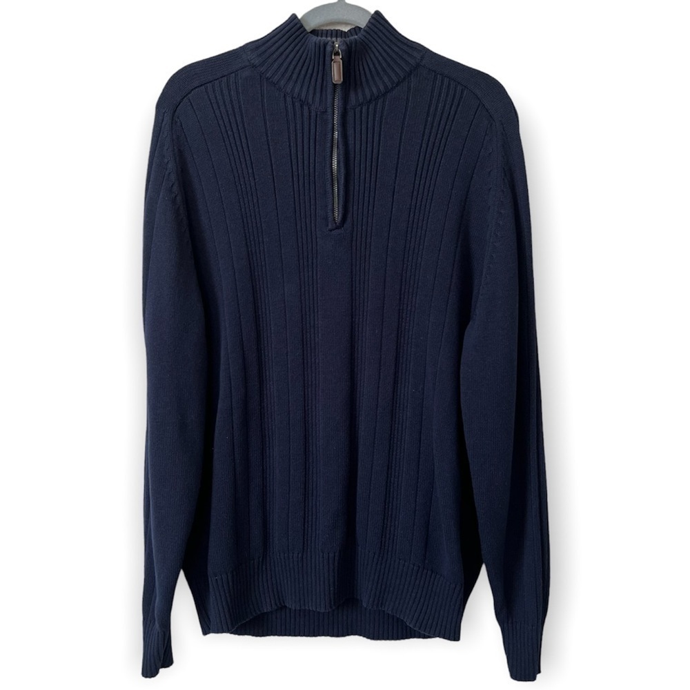 Oscar De La Renta || Men’s Blue Pull Over Sweater Size XL